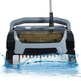 Garvee Robotic Pool Vacuum Cleaner 130W, Waterliner Clean, Wall Climbing Capability, w/Top Load Filters for Above/In-Ground Pools Up to 30FT in Length - Gray - Gray