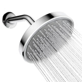 Garvee Shower Head High Pressure Rain Shower Heads with 360°Adjustable Angles, Anti-Clogging Silicone Nozzles, Luxury Bathroom Showerheads Waterfall Showerhead(Chrome, 6 Inch Round,2.5 GPM) - Chrome