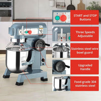 Garvee Commercial Stand Mixer 10Qt 450W 3-Speed Stainless Steel Bowl Timing Function Safety Guard for Schools Bakeries Restaurants