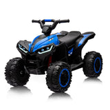 Garvee Ride - P Series: 12V Kids Quad ATV 4 Wheeler with Music, LED Lights for Boys & Girls - Blue - Blue