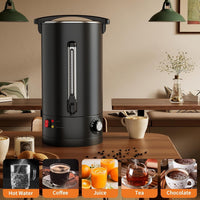 Garvee Double Wall Commercial Coffee Urn – 12L Stainless Steel Large Capacity Hot Water & Coffee Dispenser, Fast Heating Percolator – For Catering, Buffet, Event, Party, Office – Specification: 12L