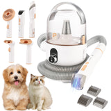 Garvee Pet Grooming Vacuum, 13.4Kpa Suction Power, 2 L Large Dust Cup Low Noise Dog Hair Remover , 5 Professional Grooming Kit for Dogs and Cats, Orange - Orange