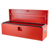 Garvee 24"x15"x15" Steel Truck Tool Box - Heavy-Duty, Dual Lids, Lockable, Weatherproof Storage for Pickup Truck Beds, RVs, and Trailers, Red - Red