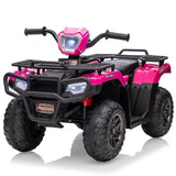Garvee Ride - P Series: 12V Ride on ATV for Kids, Electric Vehicle for Toddlers,High/Low 2.2mph Safety Speed for Child, Forward/Backward,LED Light, Music,USB for Boys Girls Gift- Pink - Pink