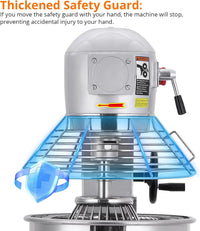 Garvee 15QT Commercial Food Mixer, Professional Large Stand Mixer With 3-Speed Adjustable, Heavy Duty Electric Dough Mixer for Restaurant Industrial Grade, Steel Bowl, Dough Hooks