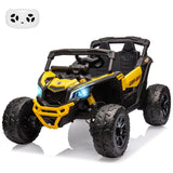 Garvee Ride - P Series: 12V Can-Am Ride-On UTV: Remote Control, Large Seat, Music, LED Lights, Spring Suspension, for Boys & Girls - Yellow - Yellow