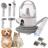 Garvee Pet Grooming Vacuum, 13.4Kpa Suction Power, 2 L Large Dust Cup Low Noise Dog Hair Remover , 5 Professional Grooming Kit for Dogs and Cats, Gray - Gray