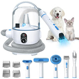 Garvee Pet Grooming Vacuum Suction Dog Grooming kit with 2 L Large Dust Cup Low Noise Dog Hair Remover, Blue - Blue