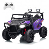 Garvee 24V 2-Seater Electric UTV Ride-On Truck for Kids Ages 2-8 – Battery Powered, Remote Control, 4-Wheel Suspension, Gradual Power-Up, 3 Speeds, LED Lights, Wireless – Purple - Purple