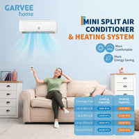 Garvee SEER 21 18000 BTU 230V Mini Split Air Conditioner | Energy-Efficient Inverter AC System with WiFi, Remote Control & Easy Installation Kit for Rooms Up to 1250 Sq.Ft