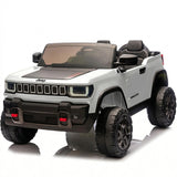 Garvee 24V 2-Seater Electric Ride-On Truck for Kids Ages 3-8 – Licensed 4WD Battery Car with Parental Remote Control, 3 Speeds, Wireless Connection Music, LED Lights, Gradual Start – Perfect Gift Vehicle – White - White