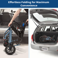 Garvee Ultra-Light Portable Folding Wheelchair, Travel-Friendly with Handbrake, 220 lbs Capacity, Ideal for Elderly & Children, 35.4"x21.3" Unfolded Dimensions