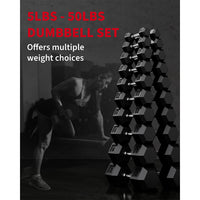 Garvee 40 LB Hex Dumbbell Set of 2 with Cast Iron Core, Rubber Encased Coating and Textured Carbon Steel Handle for Home Gym Strength Training