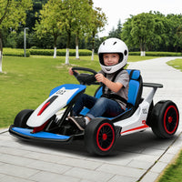 Garvee Ride - G Series: 6+,24V Drift Kart with 2X200W Strong Motor, 7AH Big Battery, Electric Pedals, Electric Go Kart Outdoor Race Toy - Blue