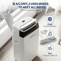 Garvee 14,000 BTU Portable Air Conditioner with Dehumidifier & Fan, Portable AC Units Cools up to 750 Sq. Ft., Remote Control, Auto Swing, Sleep Mode, White Top