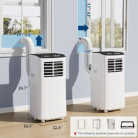 Garvee Portable Air Conditioner - 8,000 BTU, Cools Up to 350 Sq.Ft, 3-In-1 Functionality (Cooling, Dehumidification, Fan), Full-Function Remote Control, Includes Window Kit, White