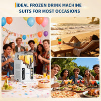 Garvee Slushie Machine for Home - 70 oz Ice-Free Frozen Drink Maker, Self-Cleaning Function with 6 Preset Programs for Margaritas, Frappés, Milkshakes, White