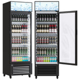 Garvee 11.3 Cu.Ft, Commercial Beverage Refrigerator With One Glass Door, Frost-Free, Energy-Saving Upright Cooler For Stores And Cafes
