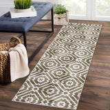 Garvee Runner Rug 2x6 Feet Washable Modern Geometric Hallway Runner, Non-Slip Stain Resistant Area Rug Contemporary Moroccan Kitchen Mat Entryway Carpet Runner for Doorway Bedside, Taupe - Brown & Khaki