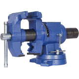 Garvee 5" Multi-Jaw Rotating Bench Vise, 360-Degree Rotation, Swivel Base, 5 Inch, Blue