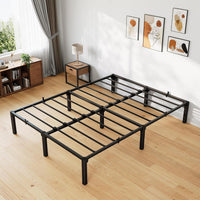 Garvee Heavy Duty Full Bed Frame 16 Inch Hight, Metal Platform Bed Frame with Reinforced Slats Support, 800 Lbs Load Capacity, Noise Free, No Box Spring Needed and Screws, Tool-Free Assembly