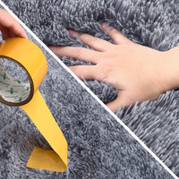 Garvee Fluffy & Sheepskin Pure Grey 2.6'-Round Area Rugs for Living Room Rug Super Soft Shag Rug for Bedroom Modern Plush Rugs Fluffy Carpets for Kids Boys Girls Room Decor Non-Slip Fuzzy Rug for Nursery