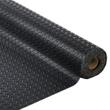 Garvee 7.8x22 FT Garage Floor Mat, 2.8mm Thickened Diamond Plate PVC, Non-Slip Waterproof Garage Car Parking Mat for Compact SUVs, Sports Car, Large Size, Black - Black