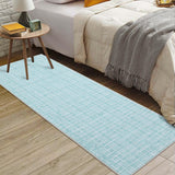 Garvee Washable Rug 4x6 Modern Area Rug Contemporary Checkered Bedroom Carpet for Living Room Soft Indoor Area Rugs Low Pile Foldable Thin Rug Lightweight Aesthetic Rug Accent Floor Carpet Teal - Mint Green