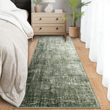 Garvee Washable Kitchen Rugs 2x6 Grey Green Hallway Runner Soft Low Pile Stain Resistant Laundry Entryway Mat Indoor Modern Throw Carpet - Gray Green