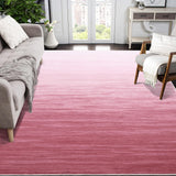 Garvee Large Area Rug 10x13 Pink Washable Non-Slip Low Pile Soft Carpet for Living Room Bedroom Nursery Home Office - Pink