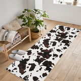 Garvee Wild Animal Milk Cow Print Washable Decorative Rug Non Slip Rubber Backing Western Room Decor 2x6ft Black Brown Mix - Black & Brown  Mix