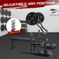 GARVEE Chest Press Machine with Adjustable Flat Bench - Versatile Home Gym Bench Press Rack with Independent Converging Arms and Heavy-Duty Steel Frame