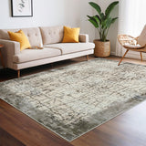 Garvee 9x12 Ultra Large Area Rug Distressed Camel Anti Slip Low Pile Washable Stain Resistant Modern Abstract Bedroom Living Room - Taupe