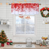 Garvee Kitchen Curtain Valance, Christmas Valance Curtains for Windows, Snowflake Pattern Decorations Curtain Valance for Bathroom Cafe Curtains, 52" W x 15" L, One Panel - Snowflake