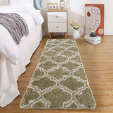 Garvee Shaggy Rug 2x6 Runner Rug Shag Rug for Living Room Kids Rug Plush Rug Moroccan Geometric Carpet Bedroom Fluffy Rug Bedside Rug Soft Rug Non Skid Rug Modern Area Rug for Nursery Dorm, Brown 2'x6' - Light Brown