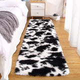 Garvee Shag Area Rug 2x6 Ultra Soft Runner Rug Modern Plush Shaggy Rug Comfy Tie-Dyed Rug Runner Non-Slip Fuzzy Indoor Carpet for Living Room Bedroom Kid's Room Fluffy Bedside Long Rug Black White - Black & White