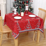 Garvee Christmas Tablecloth 54x70 Inches for Rectangle Tables Red Christams Decor for Table Waterproof Indoor Outdoor Table Cover for Party Chrismtas Party Decorations for Kitchen Home Party Decor - Red#1