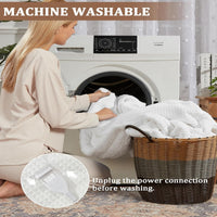 Garvee Electric Blanket Full Size, Waffle Heated Blankets with ETL Certified, Soft Flannel Heating Blanket, 4 Heating Levels, 10 Hours Auto Off, Machine Washable, white, 72"x84"