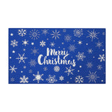 Garvee Christmas Doormat Merry Christmas Door Mat Blue Snowflakes Non-Slip Indoor Outdoor Front Door Doormat Living Room Bedroom Entrance Rug Kitchen Floor Mat Home Festive Decoration 17" x 29" - Blue