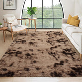 Garvee Shag Area Rugs 5x8, Ultra Soft Furry Indoor Carpet for Living Room, Bedroom, Kids Room, Tie-Dyed Brown - Tie-Dyed Brown