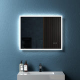 Garvee Modern Wall Mounted LED Bathroom Mirror with Front Backlight Adjustable Brightness 30"W x 24"H One Size