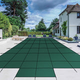 Garvee Pool Safety Inground Pool Cover for 16x32ft Pool with Center Steps,Installation Tools,Ultra-Dense Safety Pool Cover 18x34ft for Inground Pools - Green