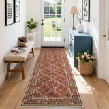 Garvee Washable Runner Rug 2x6 Kitchen Runner Rug Non Slip Stain Resistant Indoor Carpet Soft Red - Red