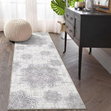 Garvee Washable Area Rug 3x5 Non-Slip Indoor Rug for Kitchen Entryway Low-Pile Front Door Mat for Bedroom Entry Foyer Laundry Room, Beige/Grey - Beige/Gray