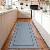Garvee Indoor Area Rug Weather Resistant Easy to Clean Ultra Thin Non Slip Stain Resistant Floor Mat for Dining Room Bedroom Blue 2x6Ft - Blue