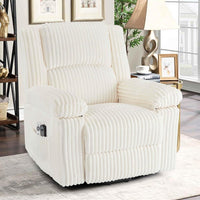 Garvee Power Lift Recliner Chair - Heat and Massage, Electric Lift Plush Recliner with Soft Padded Seat, Back Support & Armrests , Designed for the Elderly and People with Mobility Impaired, Cream