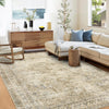 Garvee Persian Brown & Khaki 8x10 Washable Rugs, Boho Rug for Living Room Bedroom Decor Oriental Vintage Carpet Non Skip Floor Mats Distressed Large Rug for Classroom Nursery Dining Room Office