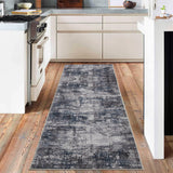 Garvee Area Rug Soft Fluffy Abstract Carpet for Living Room Bedroom Kitchen Navy 2x6ft - Navy