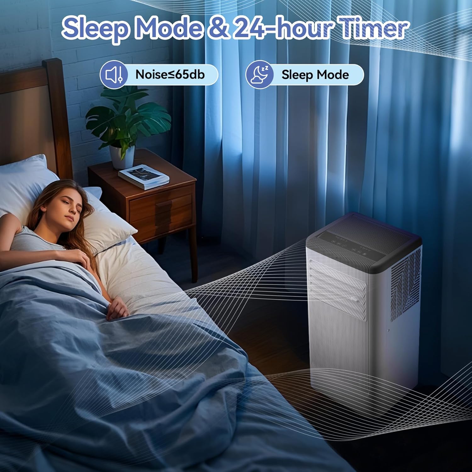 Garvee 8000 BTU Portable Air Conditioner, 3-in-1 Air Conditioners Unit for Rooms up to 350 Sq.Ft, Quiet Portable Ac Unit with Built-in Dehumidifier, 2 Fan Speeds, Window Kit, Personal AC Unit, Gary