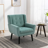 Garvee Accent Armchair Velvet Upholstered Ergonomic Living Room Chair 29.5x29.5x34.6 Mint Green